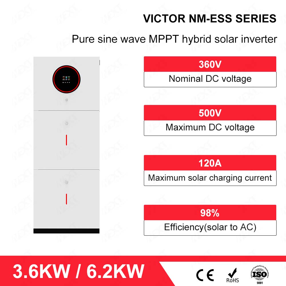 أنظمة الطاقة الكل في واحد 3.6KW 6.2KW 24V 48V On/Off Grid Solar Inverters محولات موجة جيبية نقية Mppt العاكس للطاقة الشمسية