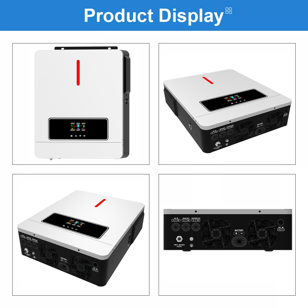 NM-ECO On/Off Grid 6.2KW 48V Solar Inverter 120A MPPT شاحن تحكم RGB Light Dual Output 230VAC